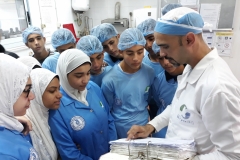 Quality management lessons: A group of students in the production department.