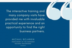 Impressions from the Manager Training Programme with Russia