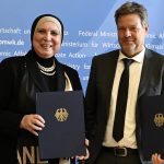 Nevine Gamea, Egyptian Minister of Trade and Industry, and Robert Habeck, Minister for Economic Affairs and Climate Action